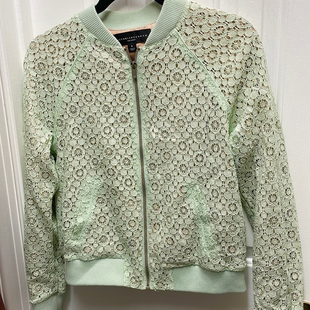 Mint green bomber jacket